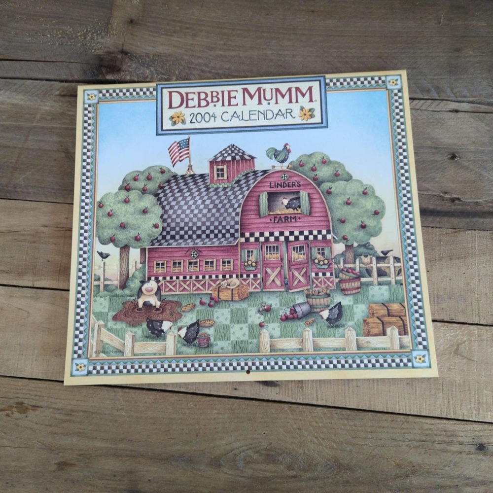 Vtg Debbie Mumm 2004 Wall Calendar / Junk Journal Ephemera Frameable Scrapbook